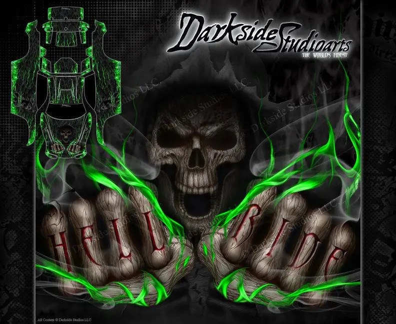 'Hell Ride' Graphics Wrap Skin Kit Fits Traxxas Rustler Tra3714 Body Parts 1