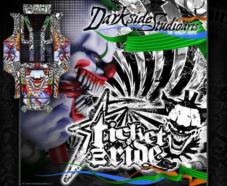 'Ticket To Ride' Graphics Skin Kit Fits Axial Scx10 Deadbolt Body Part # Ax04039 1