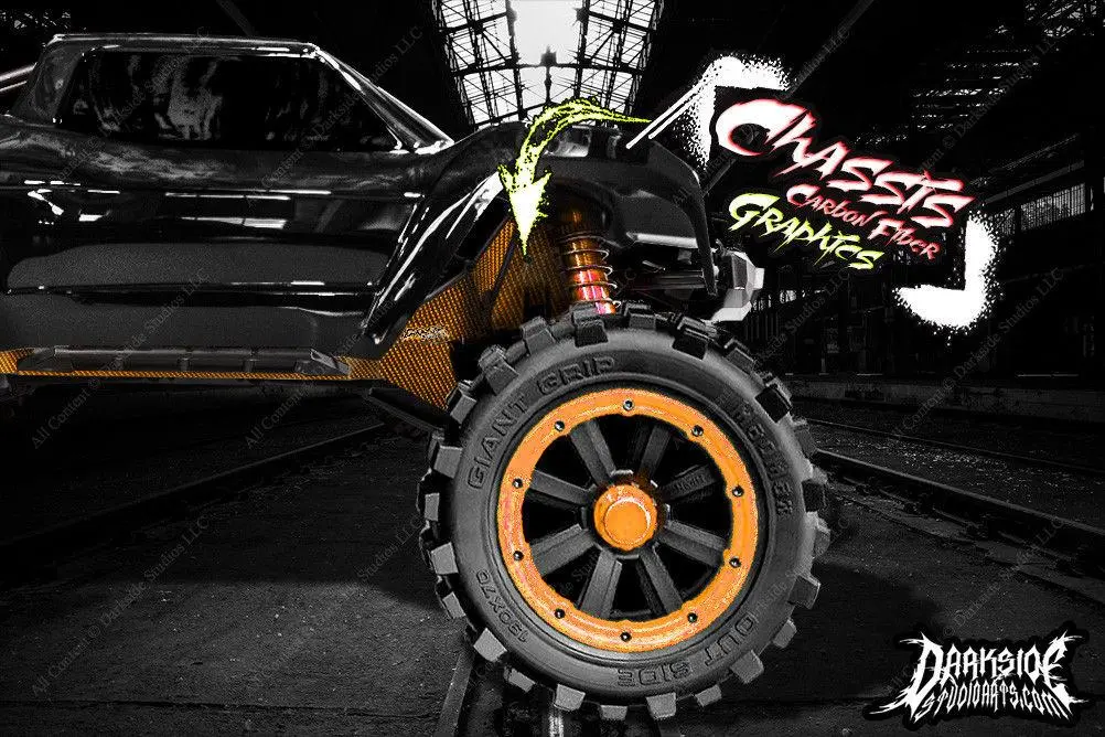 'Carbon Fiber' Printed Graphics Accessory Fits Shock Towers On Traxxas X-Maxx 6S 8S Chassis 1