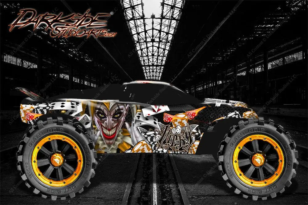 'Lucky' Graphics Wrap Kit Fits Traxxas Rustler Lexan Body # Tra3714 Orange Edition 1