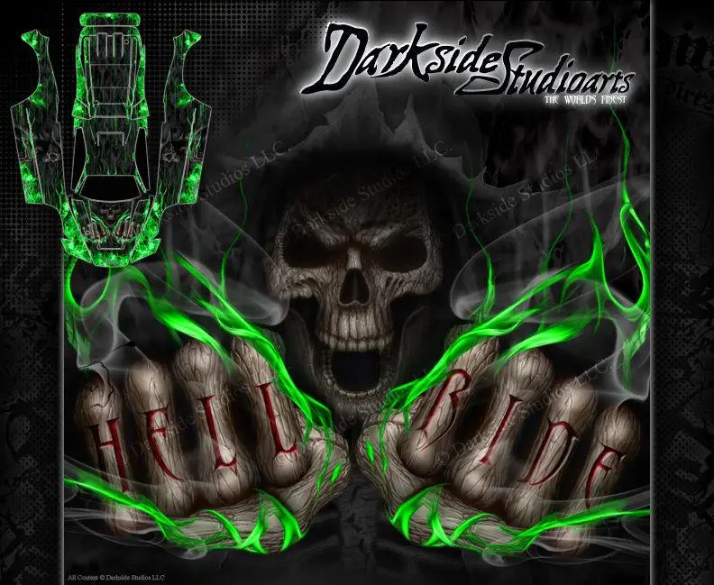 Hell Ride' Decal Kit Fits Oem Body # Tra5611 On Traxxas E-Revo Graphics Wrap Flames 1