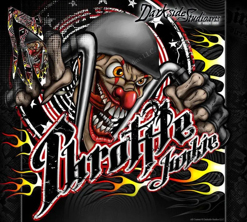 Graphics Kit For Yamaha Raptor 700 2006-2012  Wrap "Throttle Junkie" For Oem Parts Decals 1