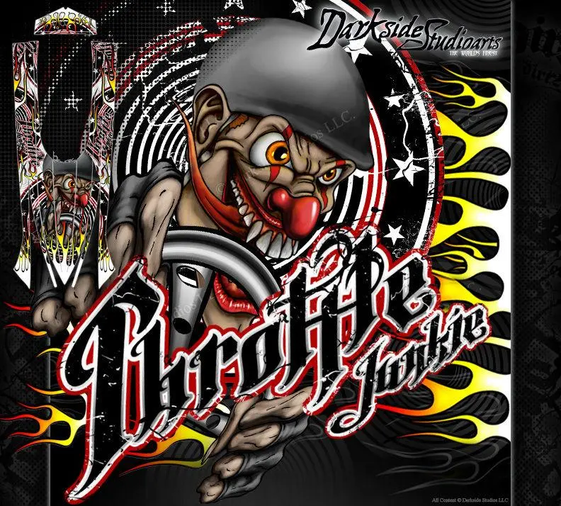 'Throttle Junkie' Graphics Skin Decal Kit Pre-Cut To Fit Traxxas Spartan Boats 1