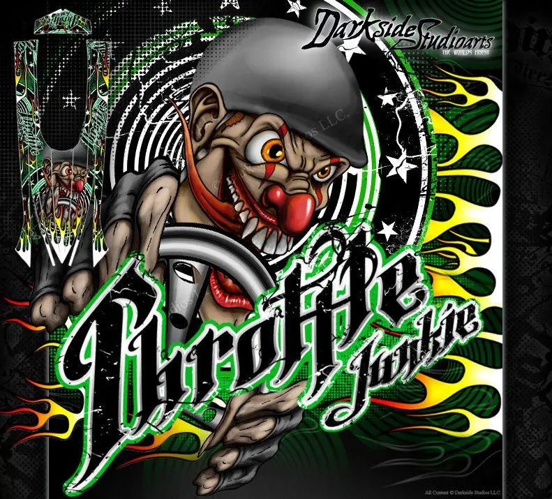 'Throttle Junkie' Graphics Skin Decal Kit Pre-Cut To Fit Traxxas Spartan Boats 1