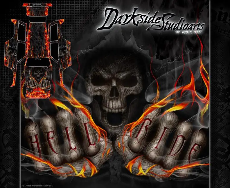 'Hell Ride' Graphics Skin Kit Hop Up Decals Fits Axial Wraith -Spawn- Body # Ax31176 1
