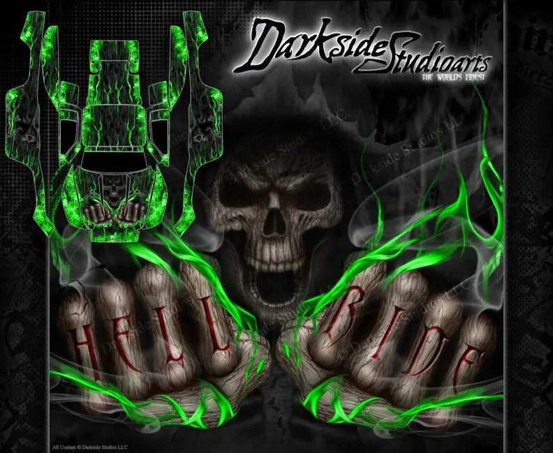 'Hell Ride' Graphics Skin Kit Fits Traxxas Slash 4X4 Oem Lexan Body 1