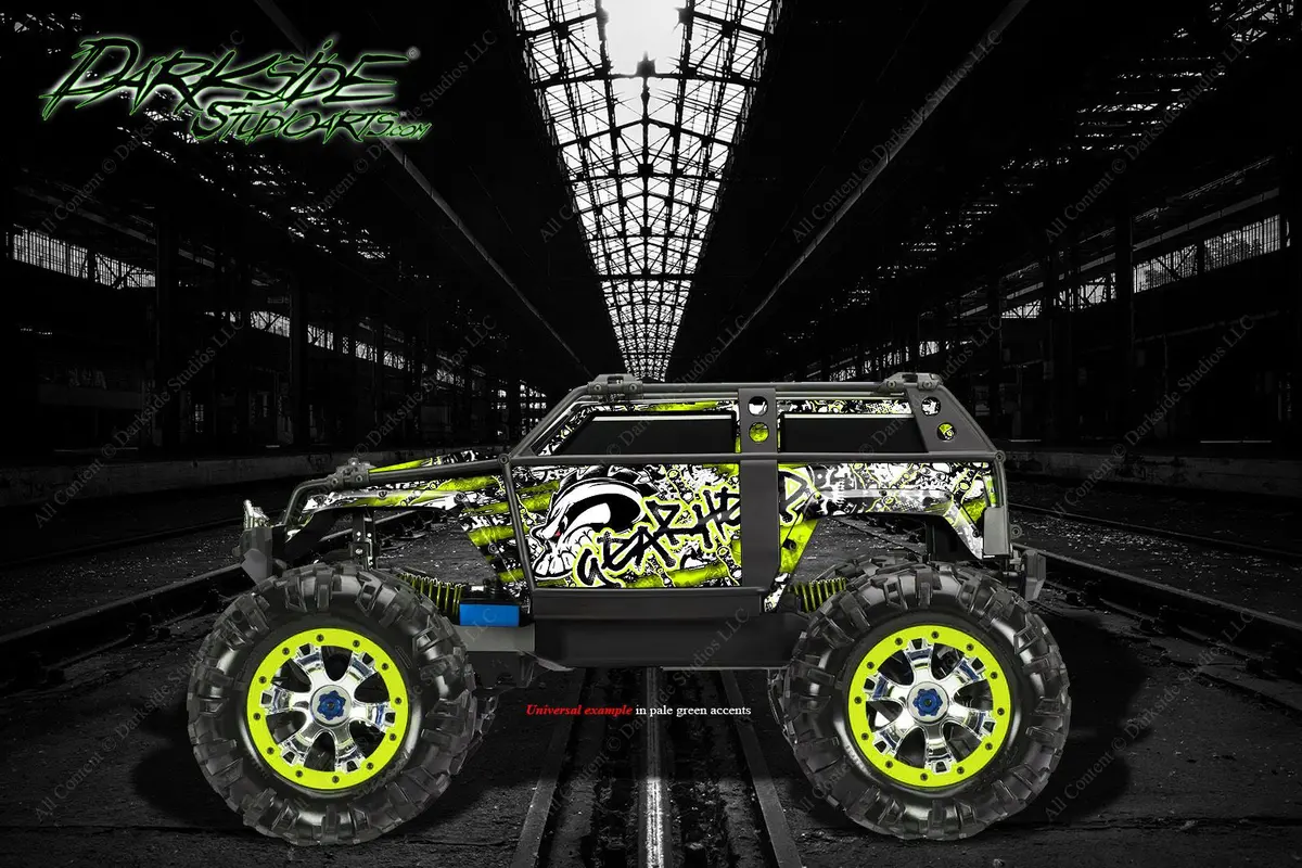 'Gear Head' Graphics Skin Decal Kit Fits Traxxas Summit 1/10 Body Parts 1