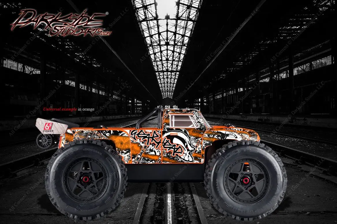 'Gear Head' Graphics Wrap Skin Fits Arrma Outcast Truck Body # Ar406086 1