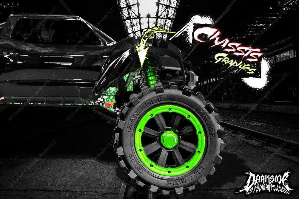 'Lucky' Aftermarket Hop Up Graphics Fits Shock Towers On Traxxas X-Maxx 6S 8S Chassis 1