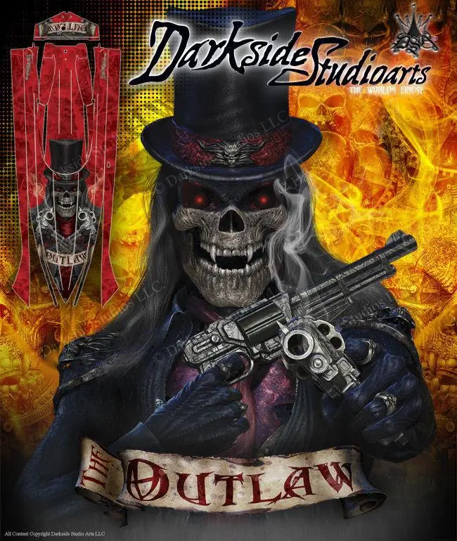 'The Outlaw' Graphics Skin Decal Kit Pre-Cut To Fit Traxxas Spartan Boats 1