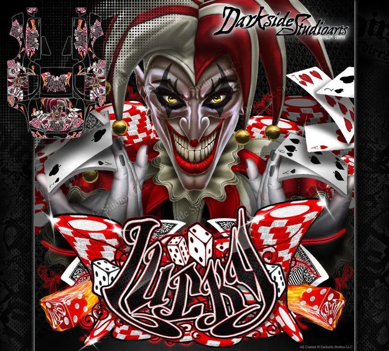 'Lucky' Themed Joker Graphics Skin Kit Fits Losi 5Ive-T Lexan Body # Losb8105 1