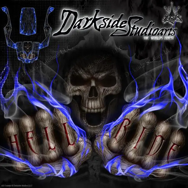 'Hell Ride' Flames Graphics Wrap Hop Up Cecal Kit Fits Axial Wraith 1/10 Body Set # Ax04027 1