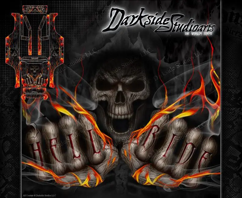 'Hell Ride' Flamed Themed Graphics Skin For Axial Scx10 Deadbolt Body # Ax04039 1