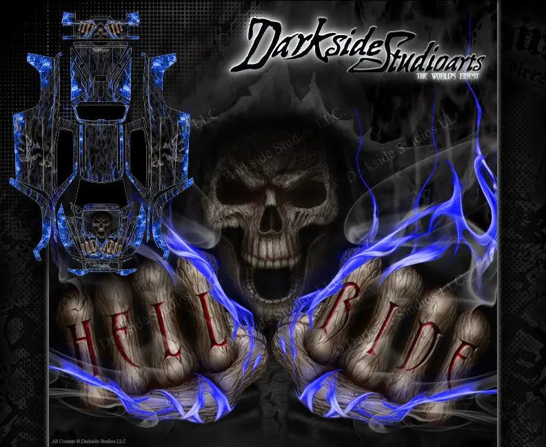 'Hell Ride' Graphics Wrap Fits Traxxas X-Maxx Proline Ford Raptor, Chevy Silverado, Brute Bash & Stock Body 1