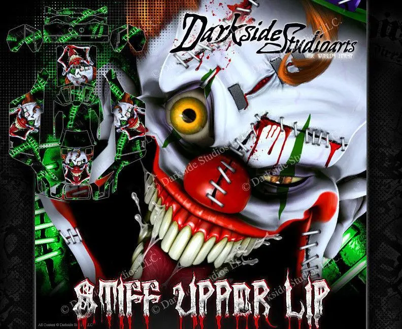 'Stiff Upper Lip' Graphics Wrap Skin Kit Hop Up Fits Arrma Kraton Body # Ar406050 2