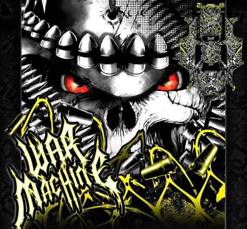 'War Machine' Graphics Wrap Fits Traxxas X-Maxx Proline Ford Raptor, Chevy Silverado, Brute Bash & Stock Body 1