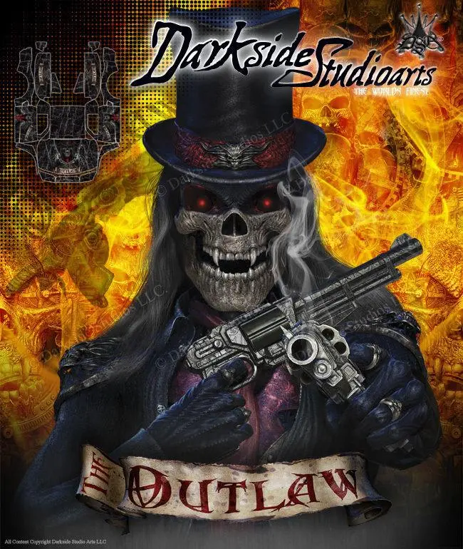 'The Outlaw' Skull Guns Themed Graphics Wrap Kit Fits Losi 5Ive-T Body # Losb8105 1