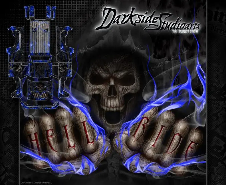 'Hell Ride' Themed Graphics Wrap Skin Hop Up Kit Fits Arrma Outcast Truck Body # Ar406086 1