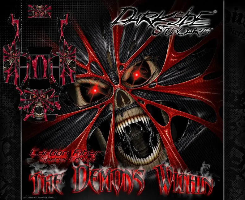 'The Demons Within' Graphics Wrap Decals Red Fits Tra3911 Oem Body Part On Traxxas E-Maxx 1