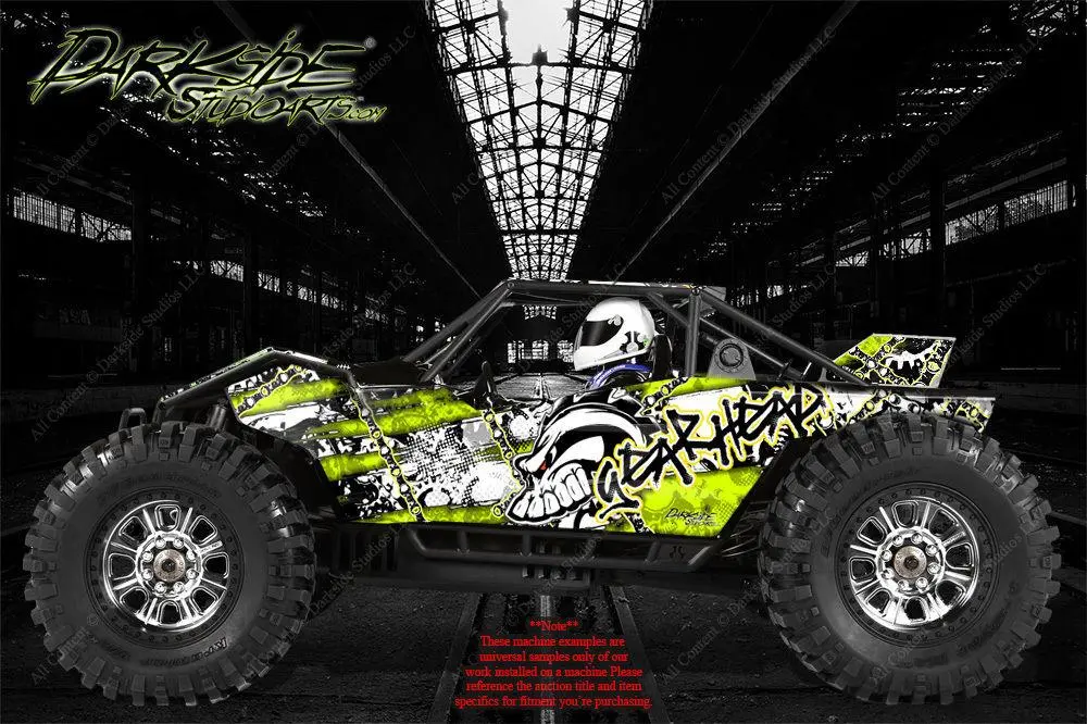 'Gear Head' Wrap Decal Skin Kit For Axial Yeti Monster Buggy 1/8 Body # Ax31039 1