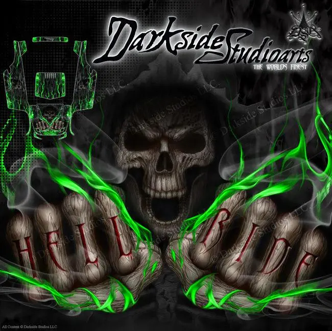 'Hell Ride' Reaper Themed Graphics Decal Skin Kit Fits Axial Yeti 1/10 Scale Body # Ax31140 1