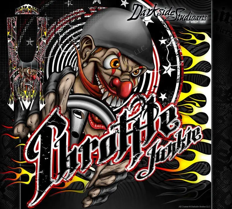 'Throttle Junkie' Graphics Skin Decal Kit Pre-Cut To Fit Traxxas Spartan Boats 1