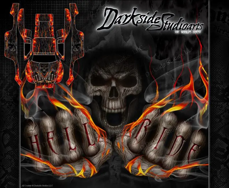 'Hell Ride' Graphics Skin Kit Fits Traxxas Slash 4X4 Oem Lexan Body 1