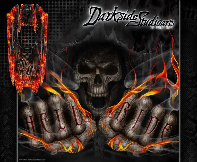'Hell Ride' Graphics Wrap Skin Decals Fits Traxxas Dcb M41 Catamaran 1