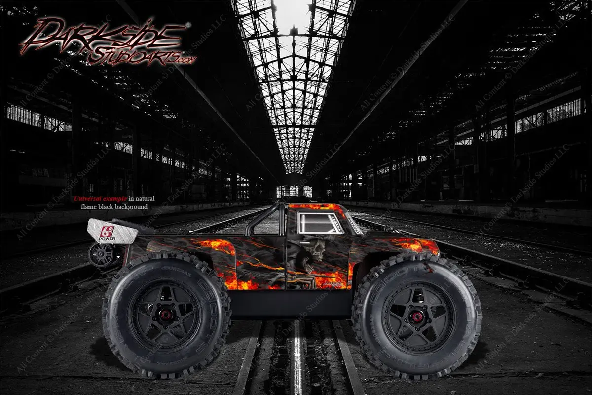 'Hell Ride' Themed Graphics Kit Fits Arrma Outcast Body # Ar406086 1