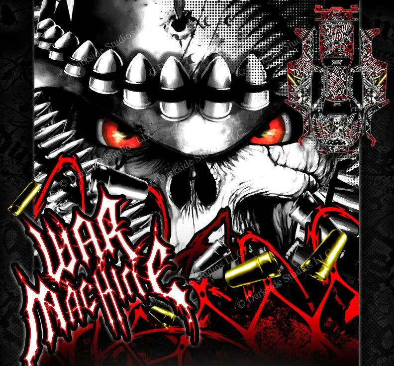 'War Machine' Graphics Wrap Fits Traxxas X-Maxx Proline Ford Raptor, Chevy Silverado, Brute Bash & Stock Body 1