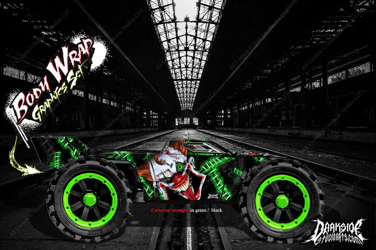 'Stiff Upper Lip' Graphics Wrap Skin Kit Hop Up Fits Arrma Kraton Body # Ar406050 1