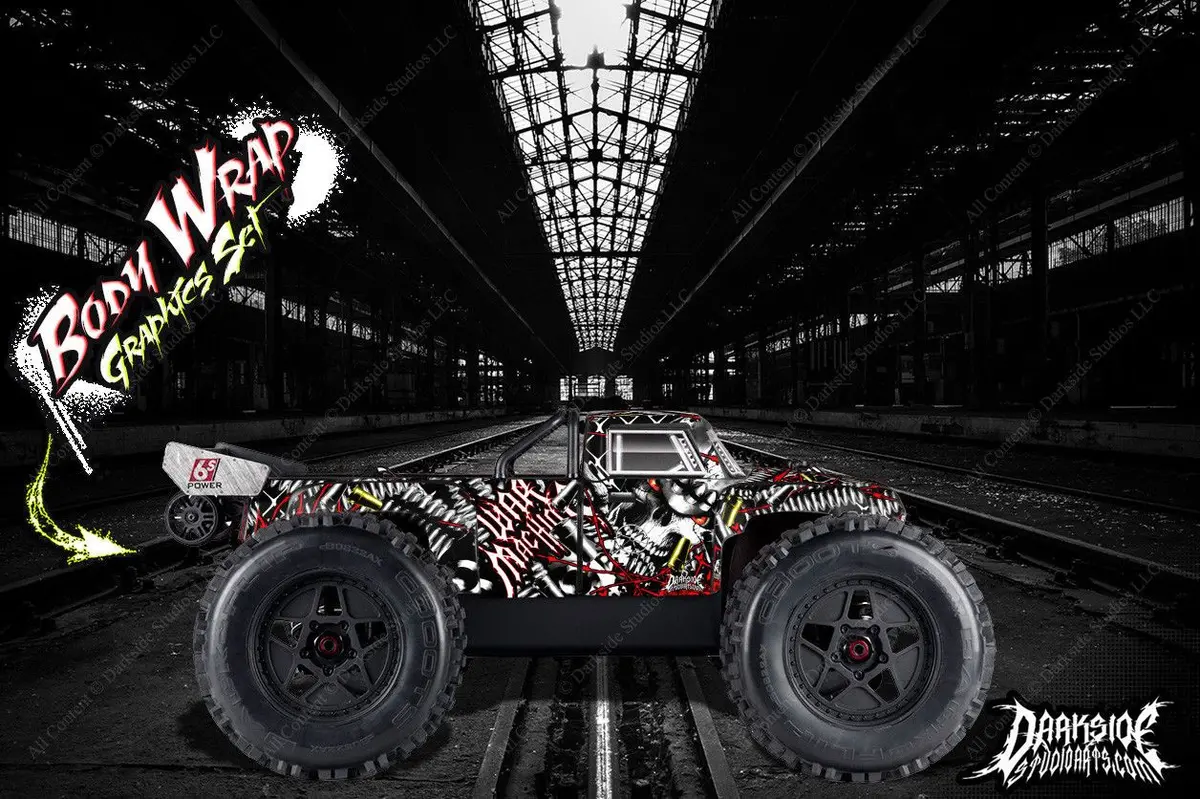 'War Machine' Themed Graphics Skin Kit Fits Arrma Outcast Truck Body # Ar406086 1