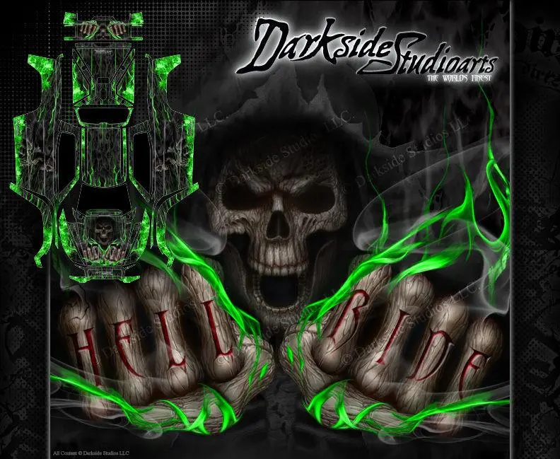 'Hell Ride' Graphics Wrap Fits Traxxas X-Maxx Proline Ford Raptor, Chevy Silverado, Brute Bash & Stock Body 1