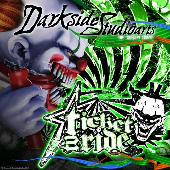 'Ticket To Ride' Clown Themed Graphics Skin Kit Fits Losi 5Ive-T Truck Body # Losb8105 1