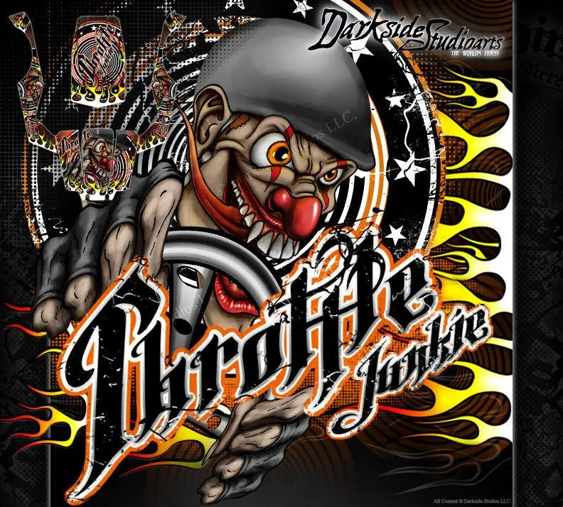 'Throttle Junkie' Body Wrap Skin Hop Up Parts Fits Axial Wraith Panel Kit # Ax04027 1