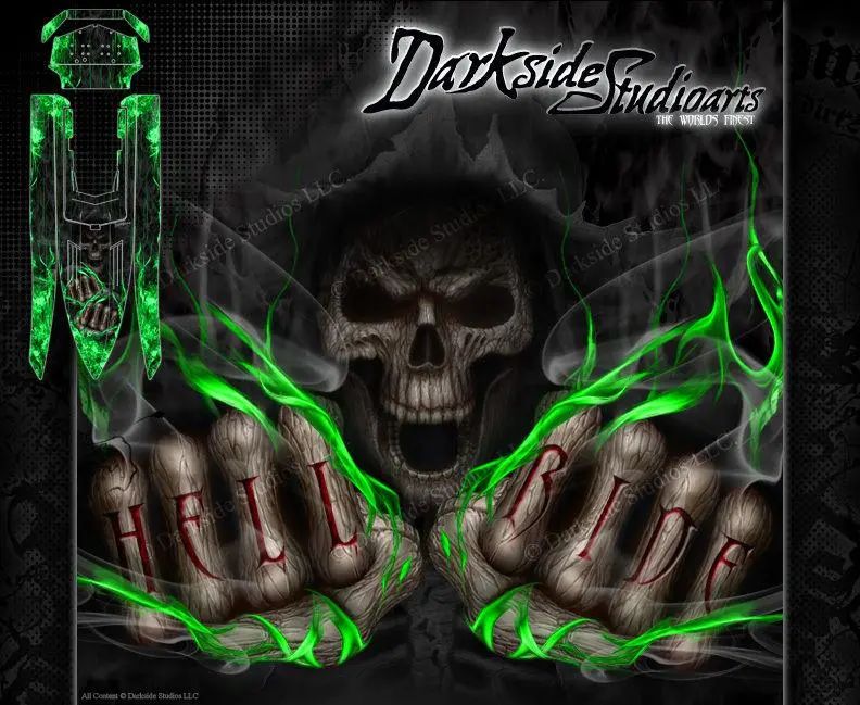 'Hell Ride' Graphics Skin Wrap Decal Kit Fits Pro Boat Shockwave 36 "Hell Ride" Graphics Fits Oem Hull & Parts 1