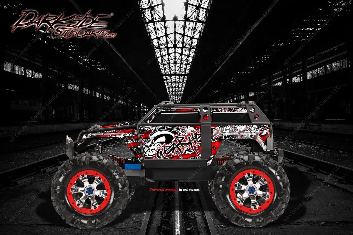 'Gear Head' Graphics Skin Decal Kit Fits Traxxas Summit 1/10 Body Parts 1