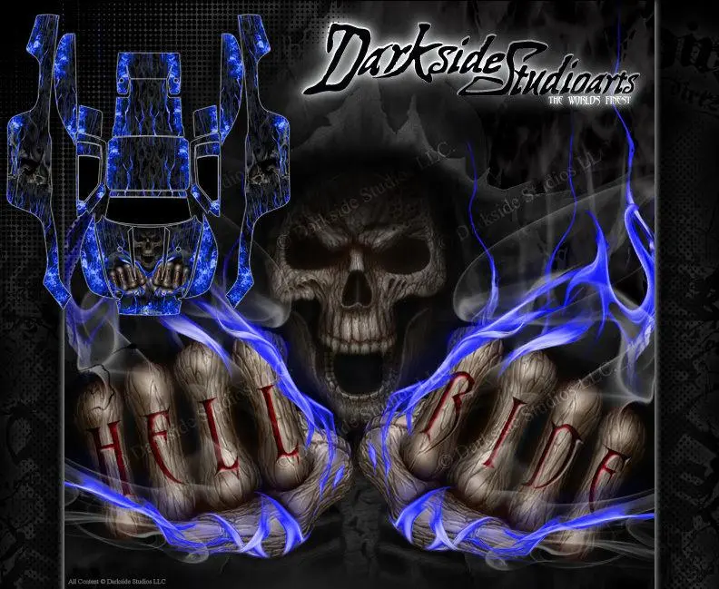 'Hell Ride' Graphics Skin Kit Fits Traxxas Slash 4X4 Oem Lexan Body 1