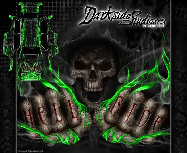 'Hell Ride' Graphics Hop Up Skin Kit Fits Axial Wraith -Spawn- Body # Ax31176 1