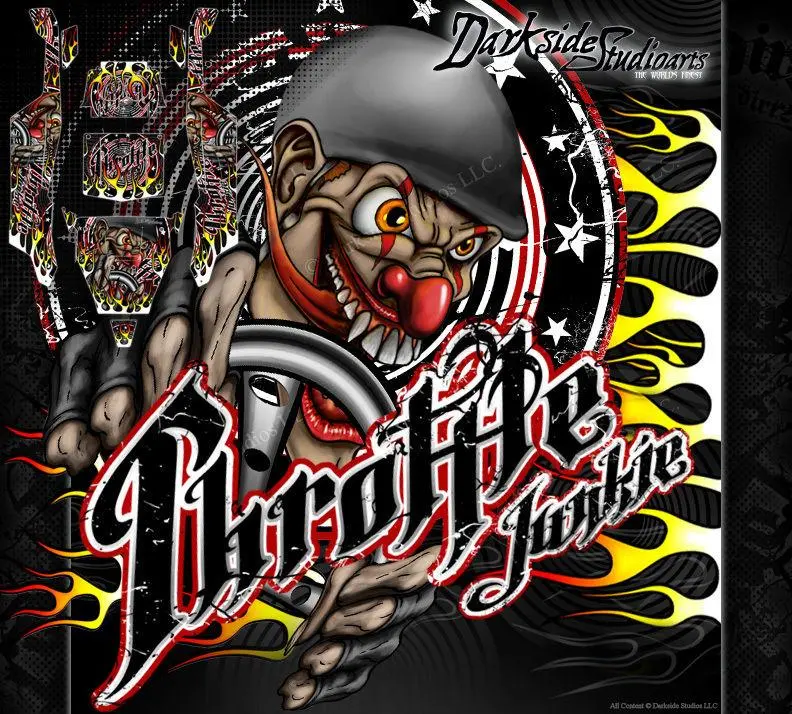 'Throttle Junkie' Themed Body Skin Fits Axial Yeti Monster Buggy Body Panels Part # Ax31039 1