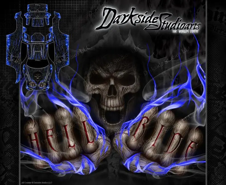 'Hell Ride' Graphics Wrap Skin Kit Fits Traxxas Rustler Tra3714 Body Parts 1