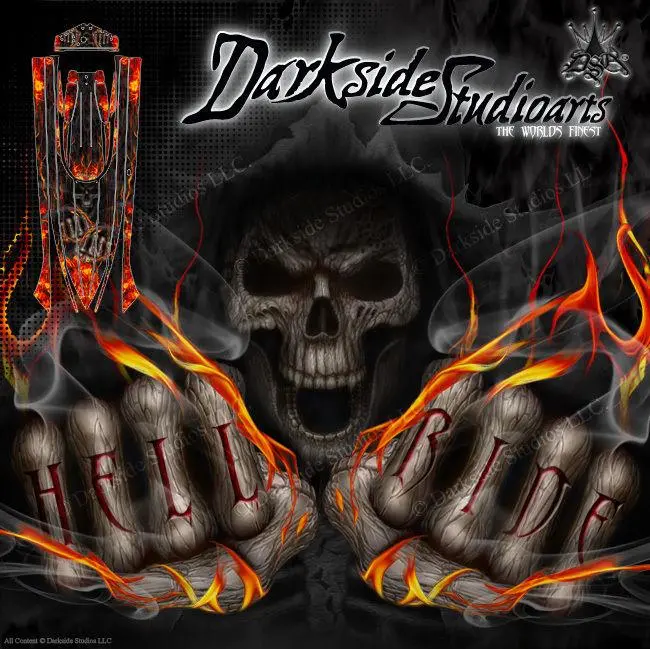 'Hell Ride' Graphics Skin Decal Kit Pre-Cut To Fit Traxxas Spartan Boats 1