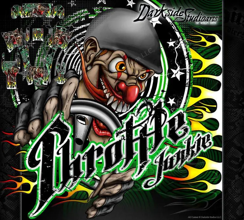 Hpi Baja 5B "Throttle Junkie" Graphics Wrap Decal Kit Fits Oem Body Parts 1