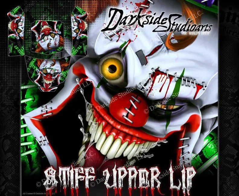 'Stiff Upper Lip' Clown Themed Hop Up Body Panel Graphics Kit Fits Axial Rr10 Bomber Body # Ax90053 1