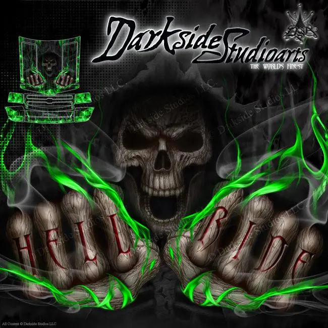 Redcat Rampage 4Wd Truck Wrap Graphic Decal Kit "Hell Ride" Mt Pro Stickers 1