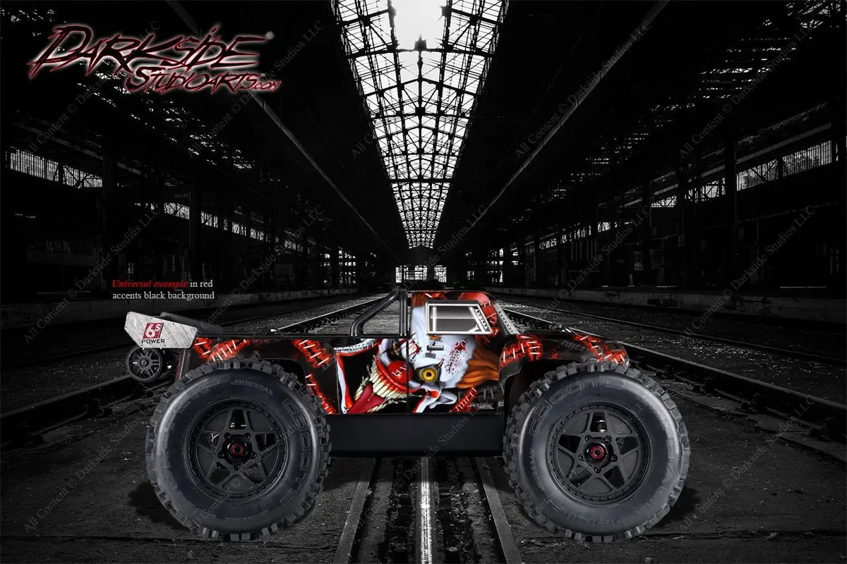 'Stiff Upper Lip' Clown Themed Wrap Kit Fits Arrma Outcast Truck Body # Ar406086 1