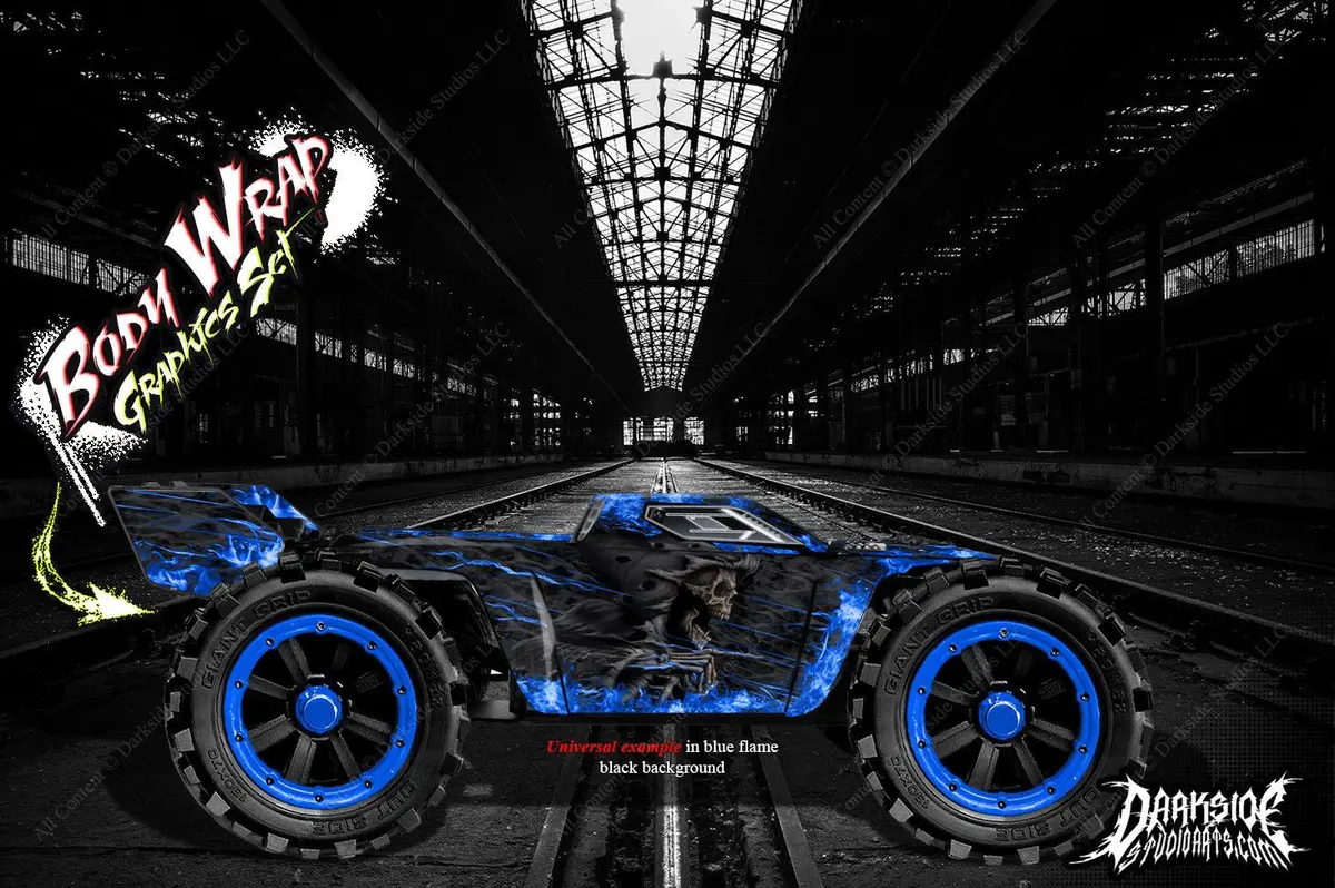 'Hell Ride' Themed Skin Wrap Kit Fits Arrma Kraton Body # Ar406050 1