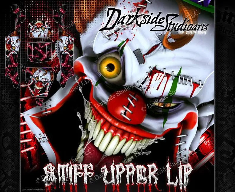 'Stiff Upper Lip' Clown Themed Decal Skin Kit For Axial Yeti Monster Buggy 1/8 Body # Ax31039 1