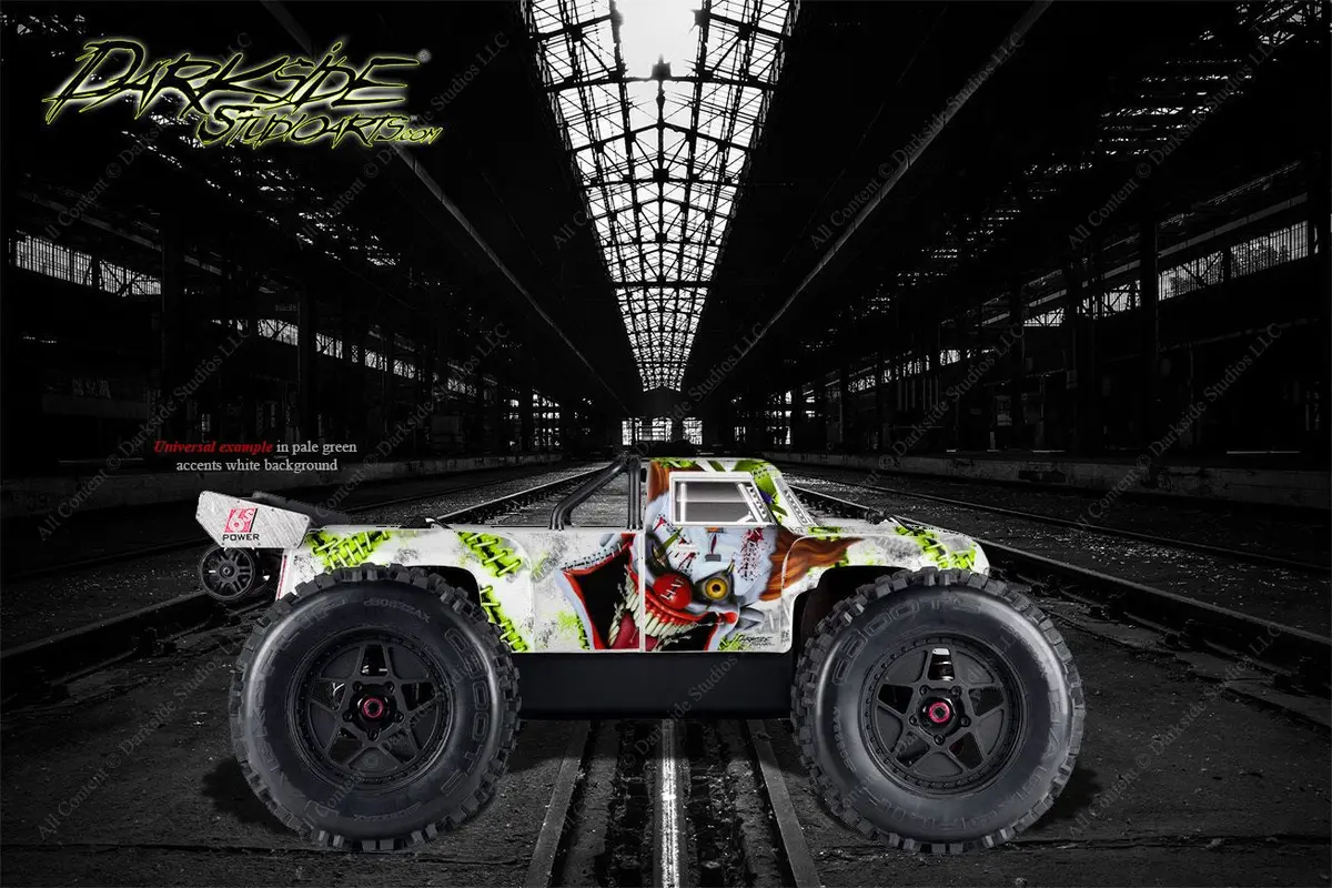 'Stiff Upper Lip' Themed Clown Graphics For Arrma Outcast Truck Body # Ar406086 1