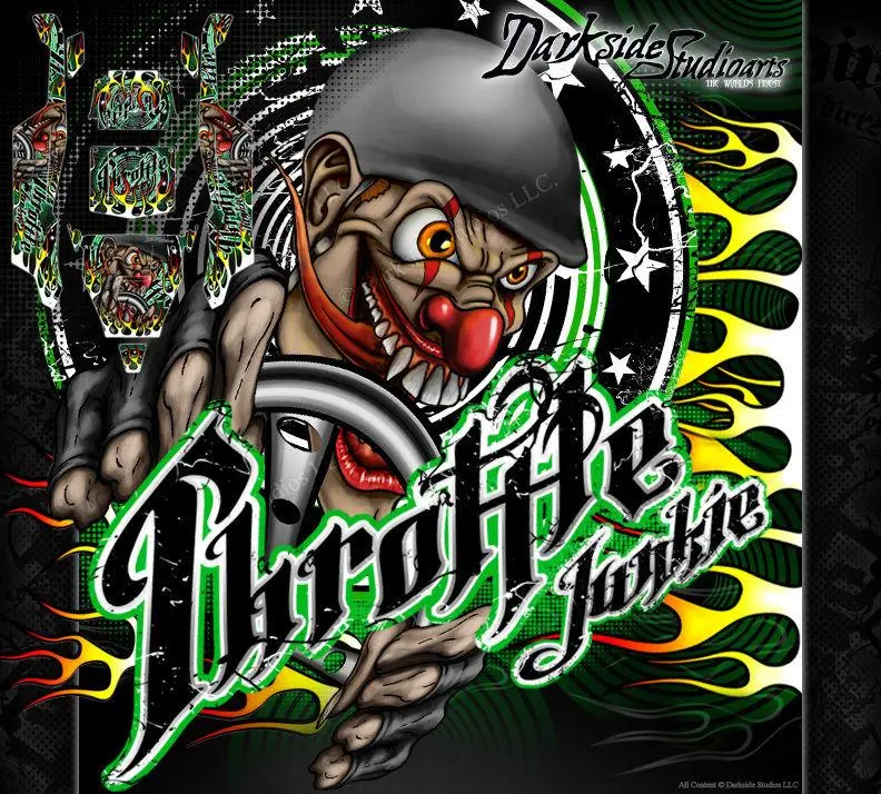 'Throttle Junkie' Themed Graphics Skin Kit Fits Axial Yeti Monster Buggy Oem Body Panels Part # Ax31039 1